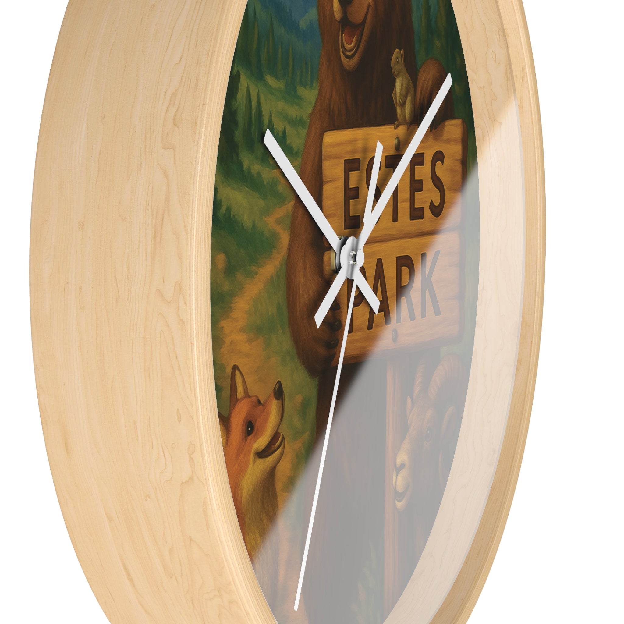 Rustic Animal Wall Clock - Nature Lover's Home Decor, Gift for Wildlife Enthusiasts, Cozy Cabin Vibe, Perfect for Any Occasion