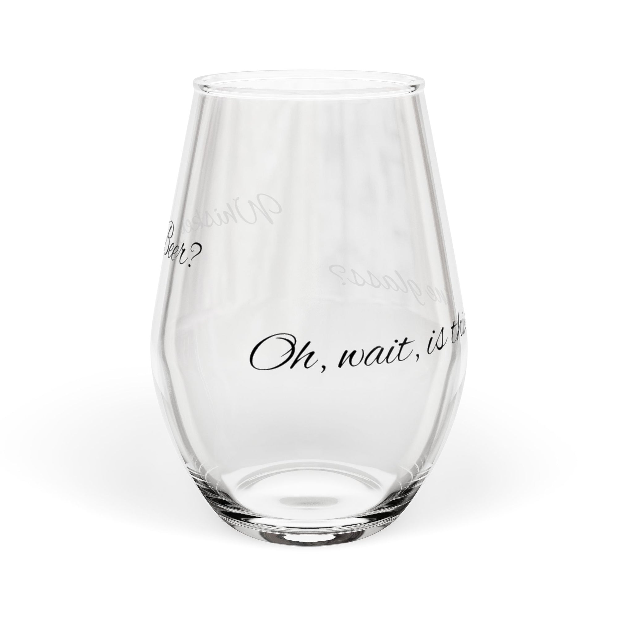 Engraved Stemless Wine Glass
