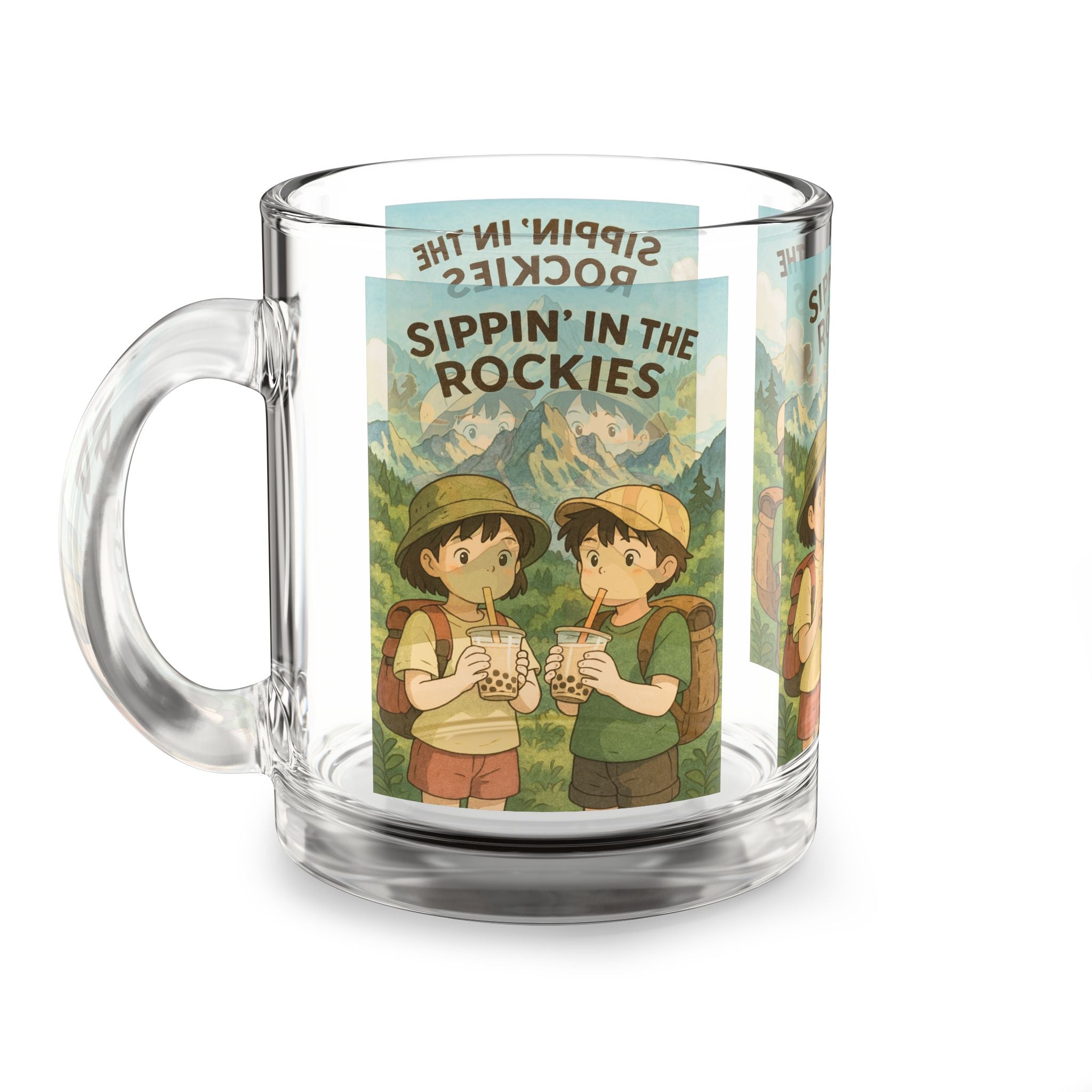 Whimsical Adventure Glass Mug | Fun Camping Drinkware | Perfect Gift for Nature Lovers, Hikers, Friends Gatherings | Collectible [...]