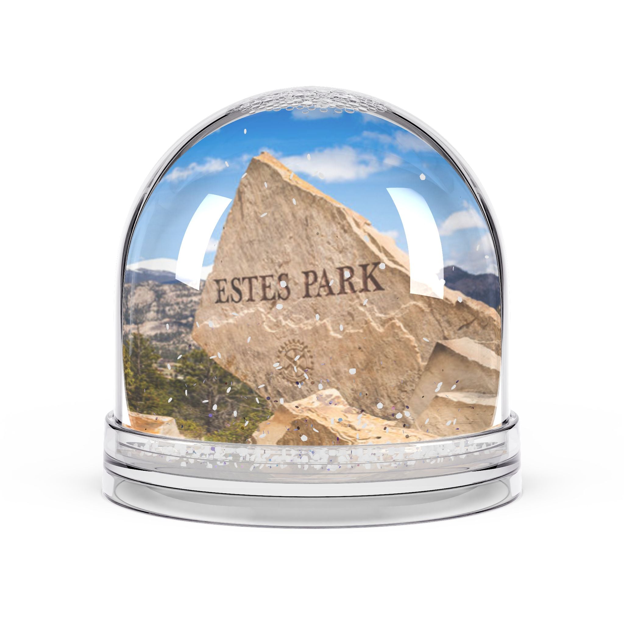 Estes Park Snow Globe, Scenic Souvenir Gift, Winter Decor, Home Accent, Travel Keepsake, Holiday Ornament