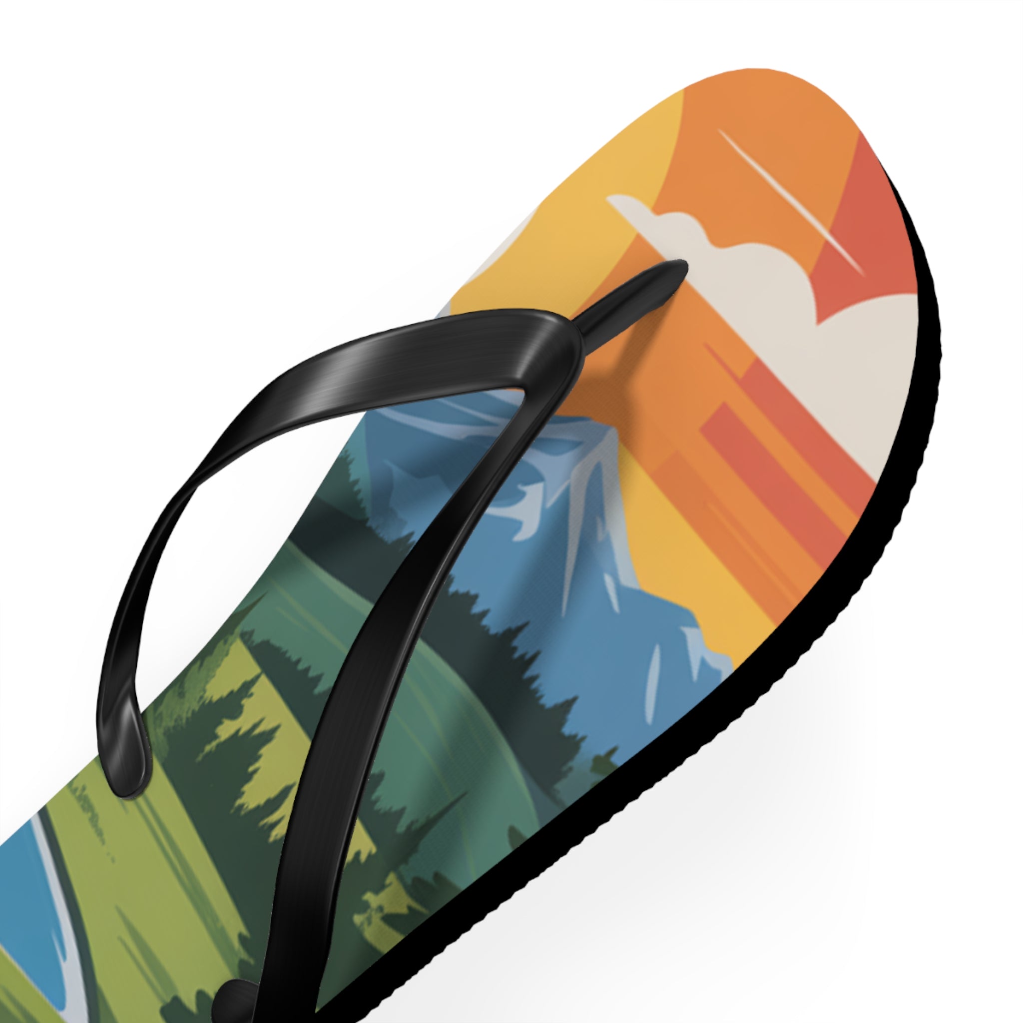 Summer Wonderland Flip Flops, Beach Footwear, Vacation Sandals, Outdoor Adventure Footwear, Gift for Nature Lovers