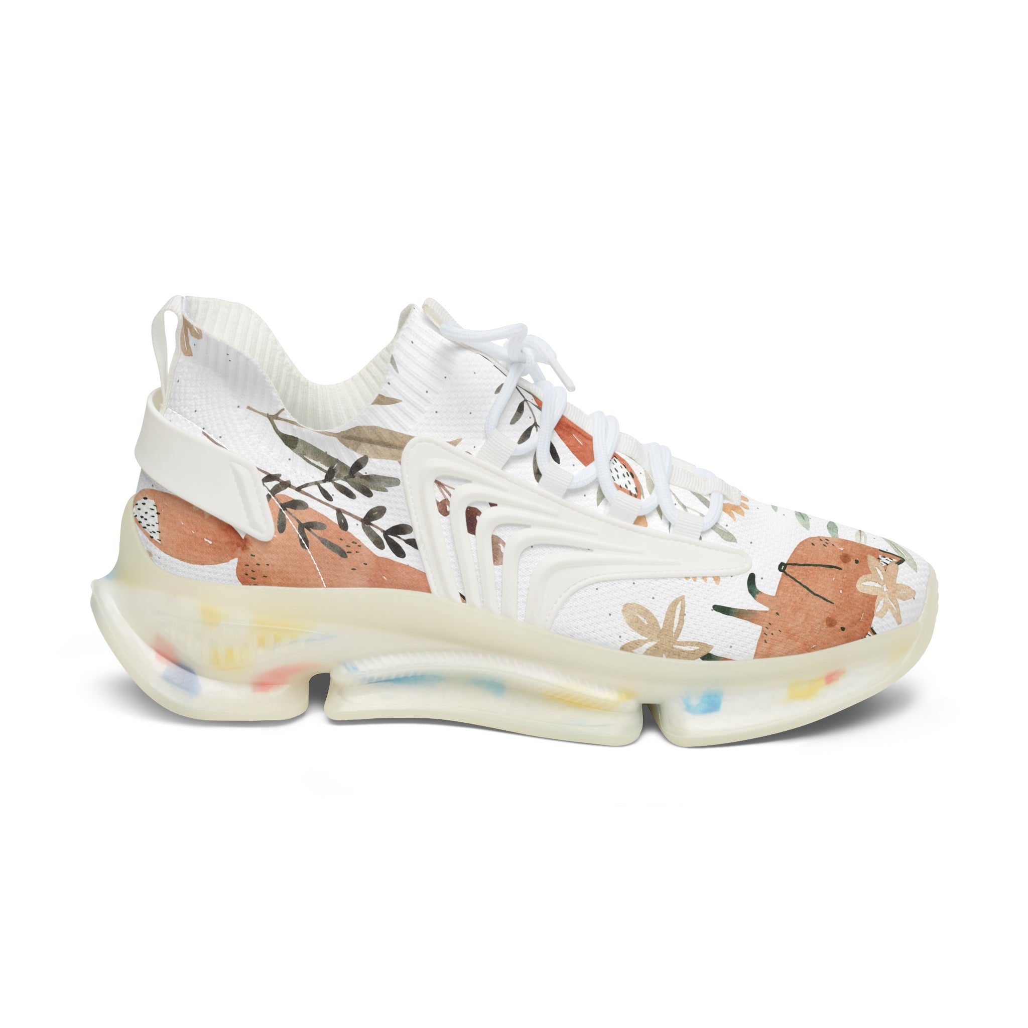 Stylish Floral Women's Mesh Sneakers, Lightweight Sneakers, Casual Footwear, Spring Fashion, Trendy Athletic Shoes