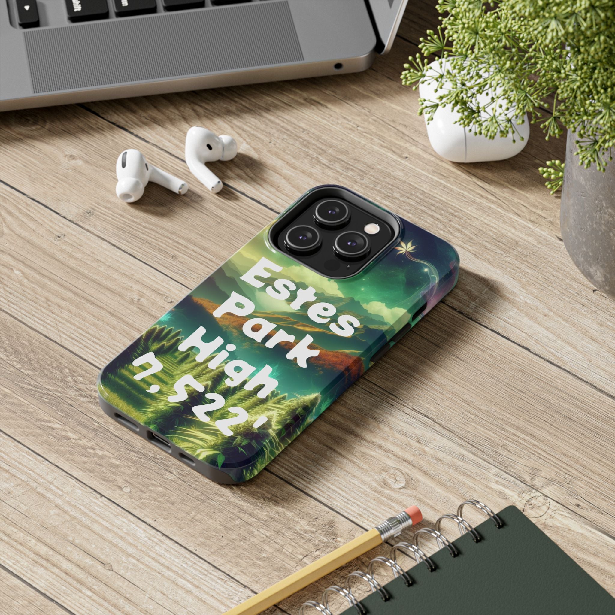 Estes Park Tough Phone Case, Outdoor Adventure Phone Cover, Nature Lover Gift, Hiking Phone Accessory, Personalized Phone Case