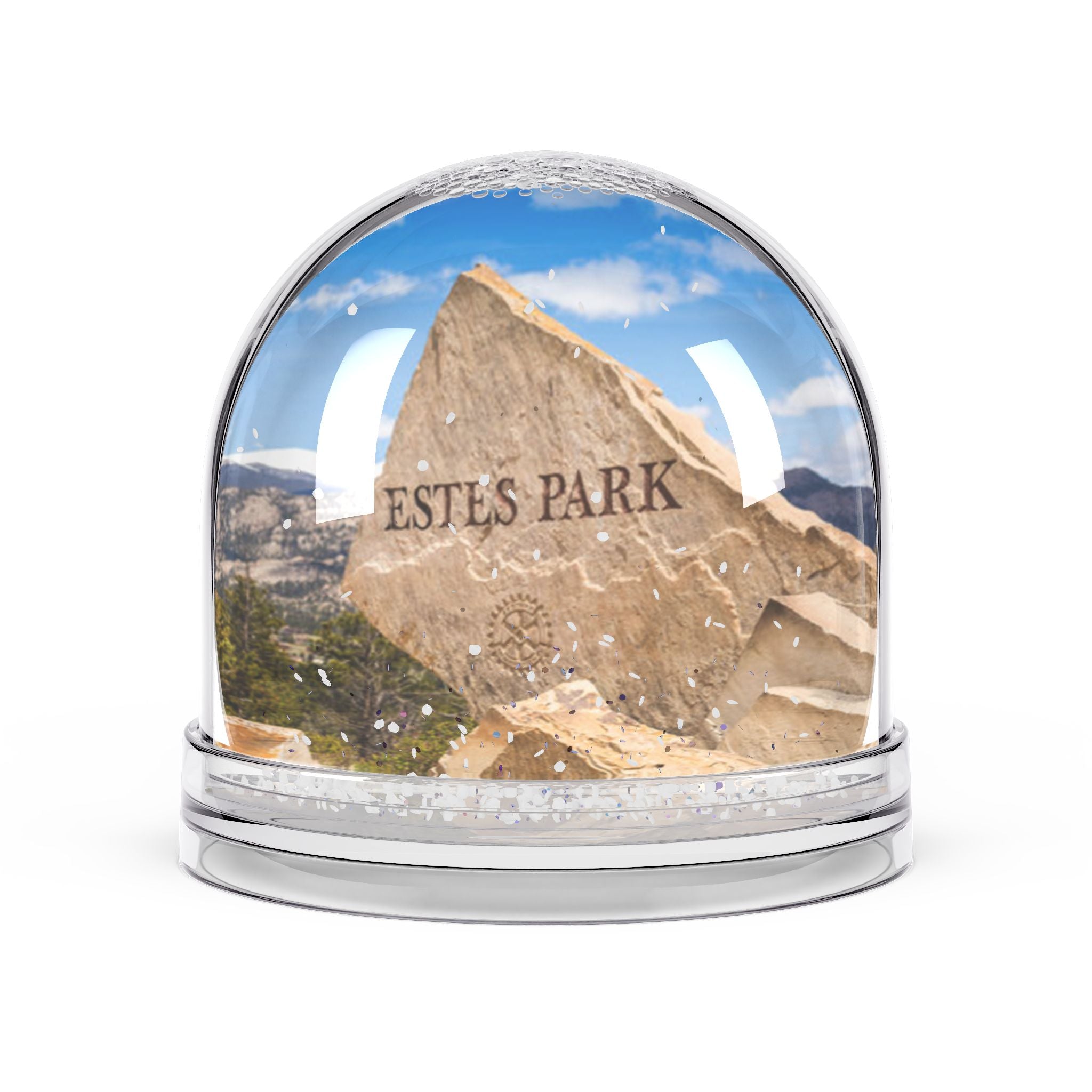 Estes Park Snow Globe, Scenic Souvenir Gift, Winter Decor, Home Accent, Travel Keepsake, Holiday Ornament