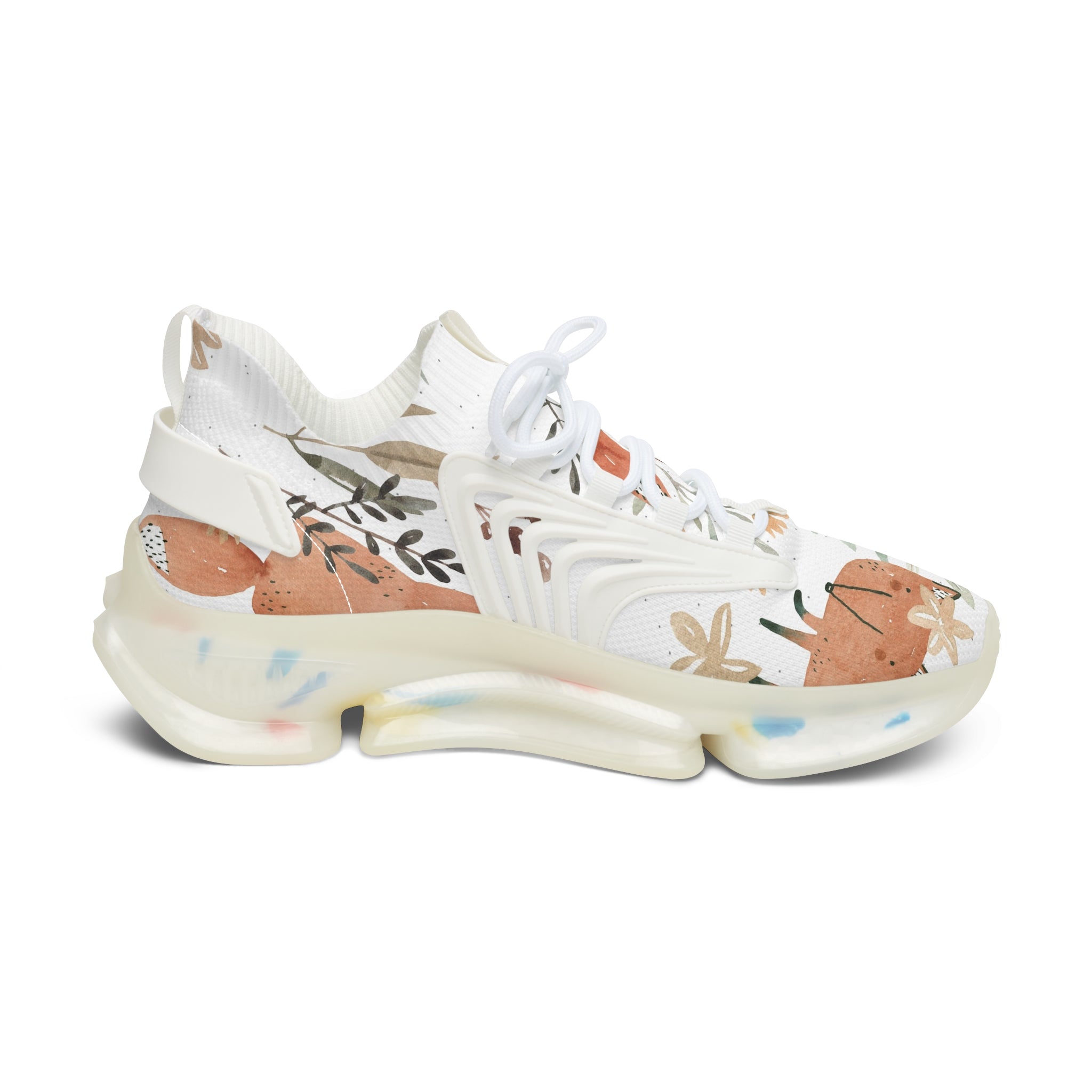 Stylish Floral Women's Mesh Sneakers, Lightweight Sneakers, Casual Footwear, Spring Fashion, Trendy Athletic Shoes