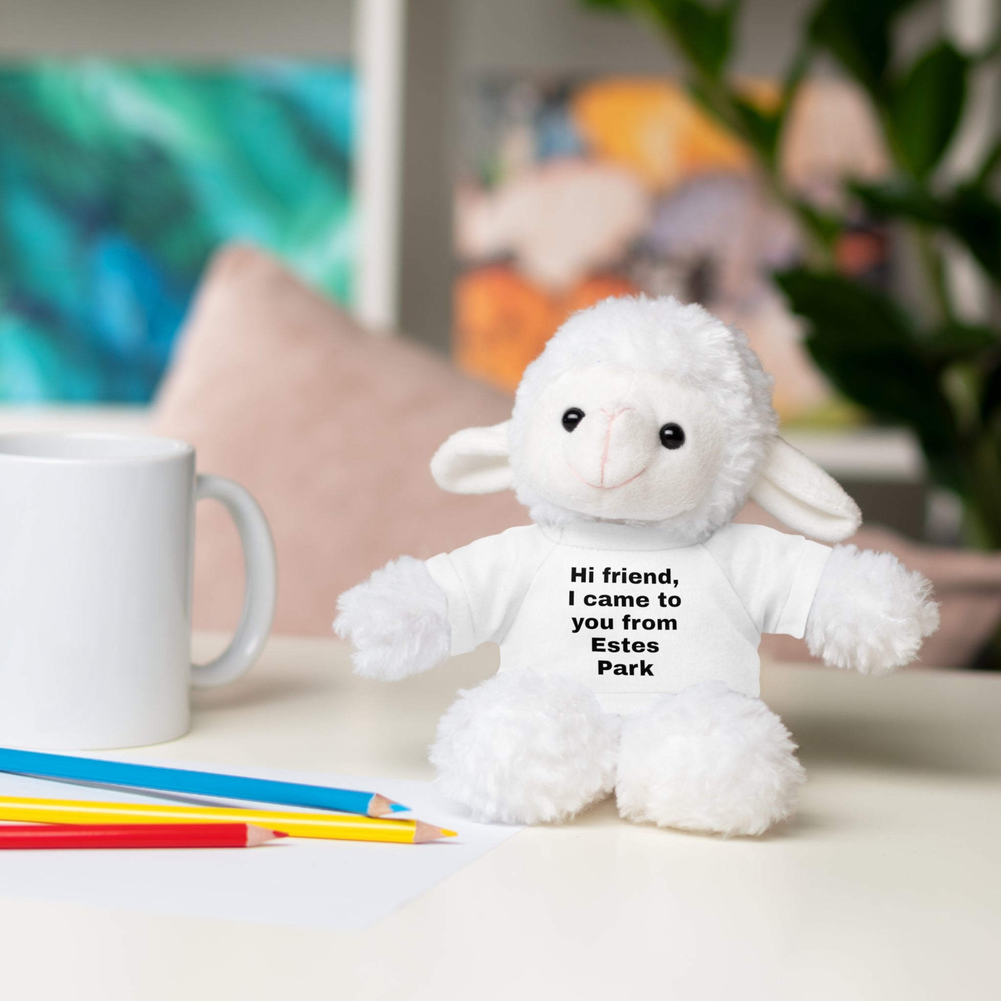 Stuffed Animal with Tee, Cute Bear Plushie, Personalized Gift for Kids, Souvenir from Estes Park, Adorable Cuddle Buddy, Cute Toy for [...]