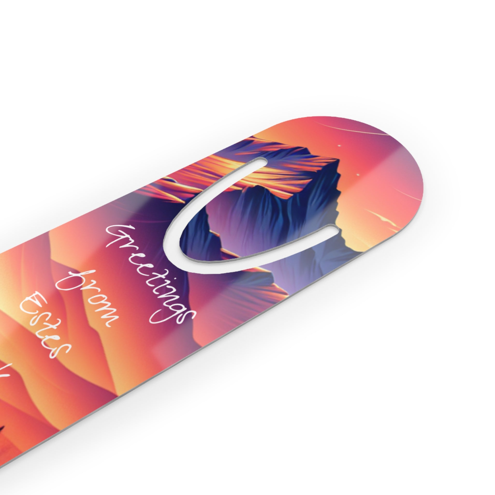 Colorful Sunset Bookmark with Deer Design, Inspirational Gift for Readers, Nature Lover Gift, Unique Book Accessory, Travel Souvenir