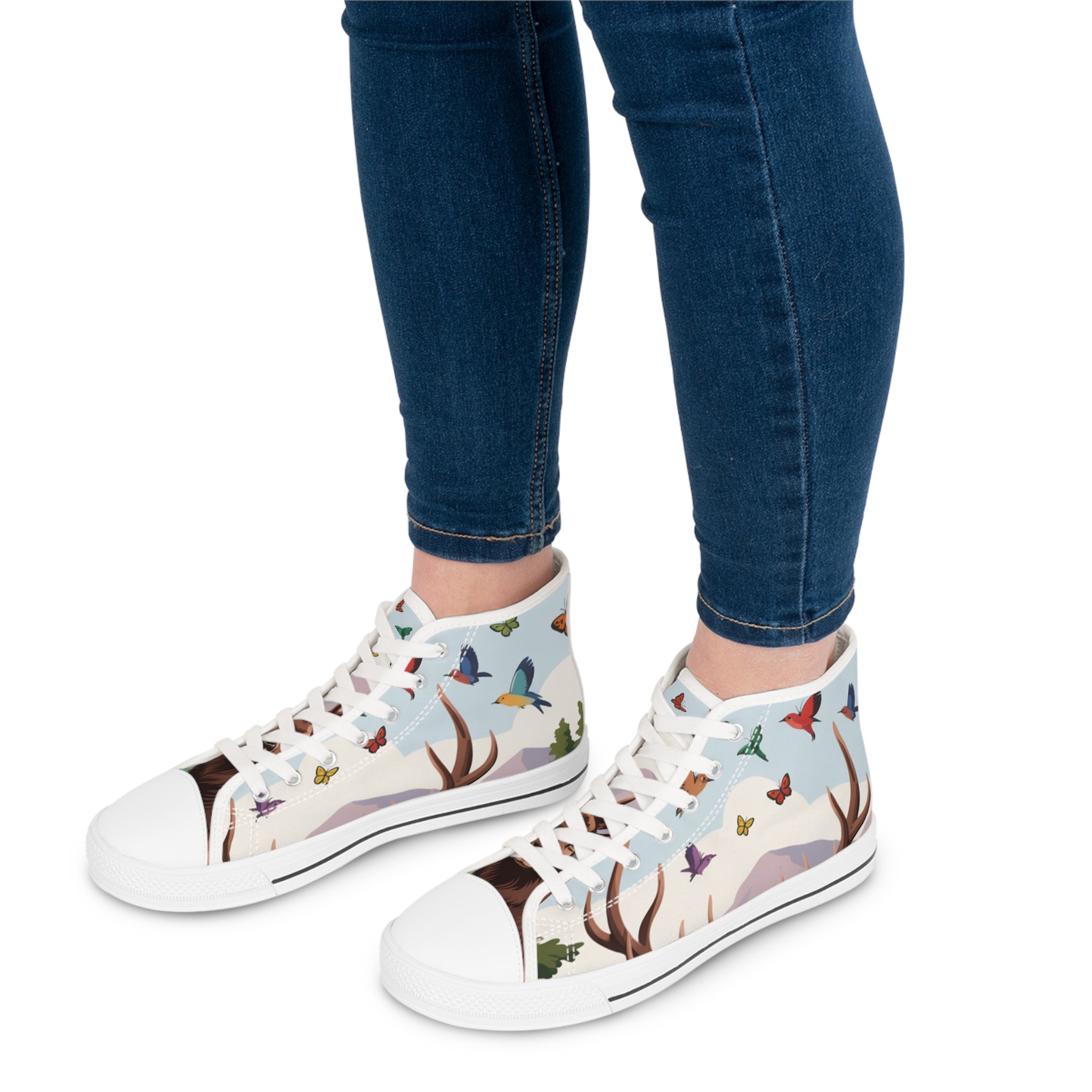 Nature-Inspired Women's High Top Sneakers, Trendy High Tops, Unique Sneakers, Animal Print Shoes, Perfect for Outdoors, Gift for [...]