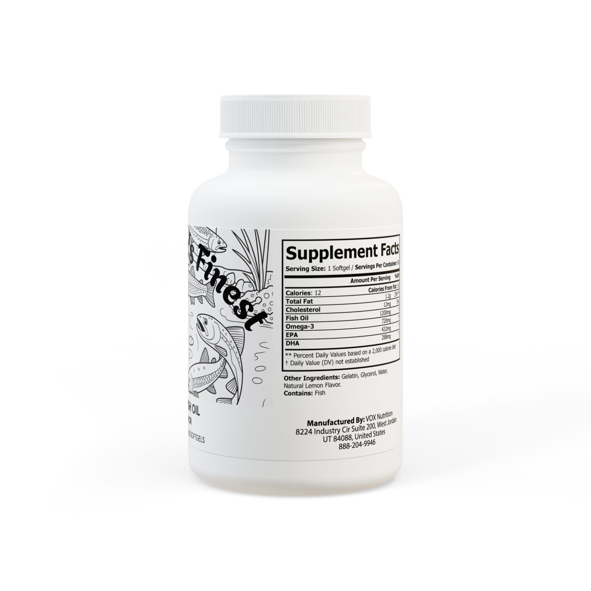 Omega 3 Fish Oil Supplement (60 Softgels)