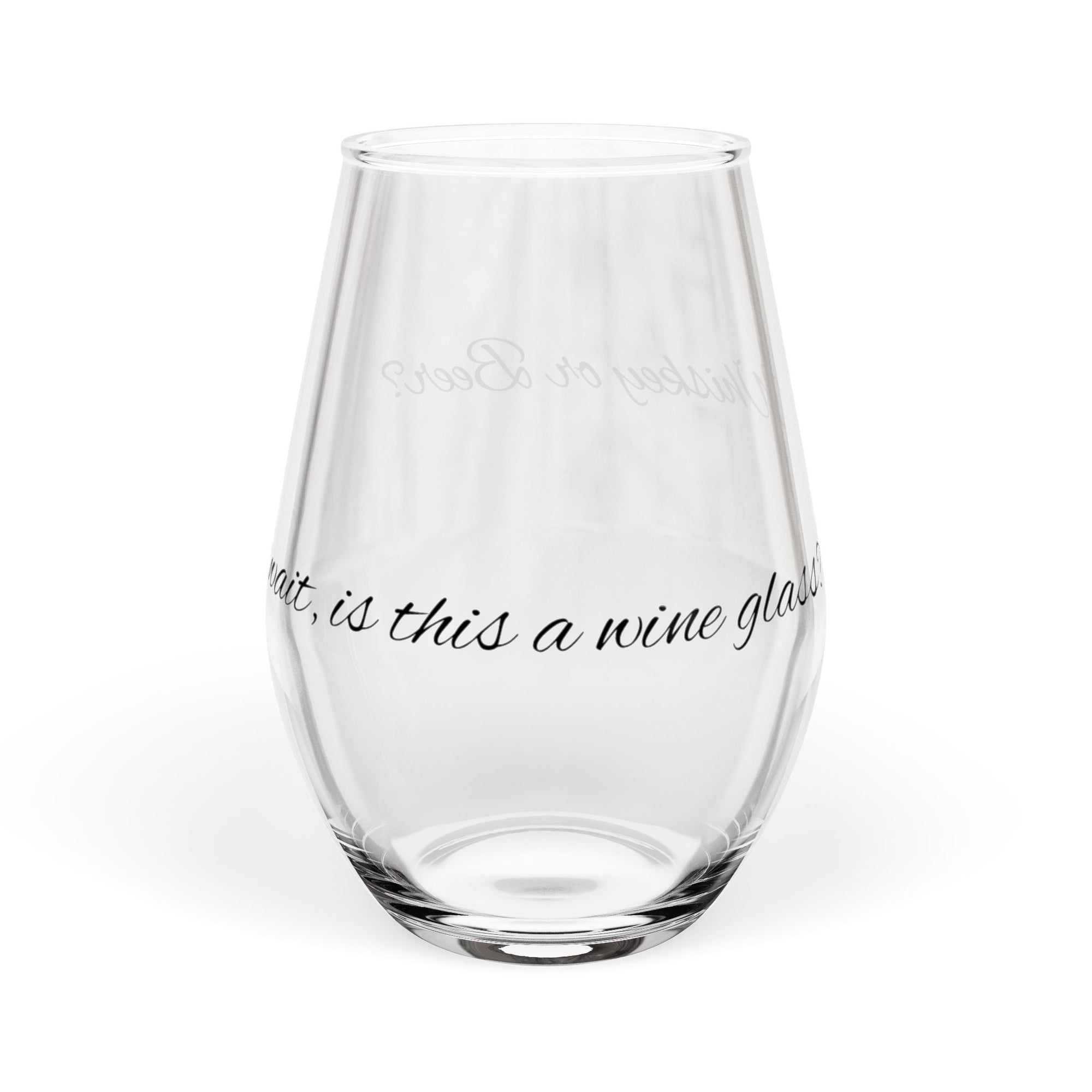 Engraved Stemless Wine Glass