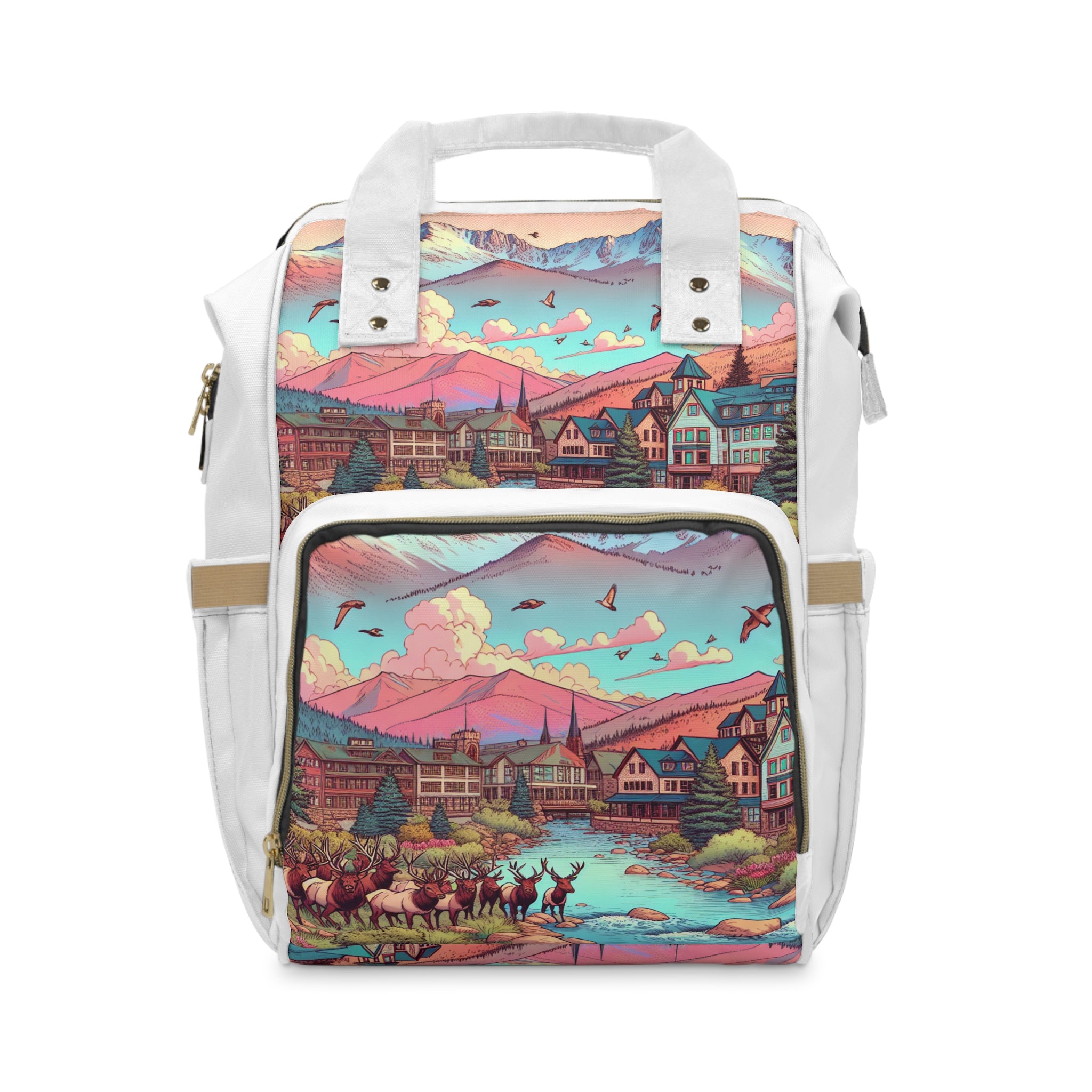 Stylish Multifunctional Diaper Backpack, Trendy Baby Bag, Adventurous Parent Gear, Travel Ready, Eco-Friendly Diaper Carrier