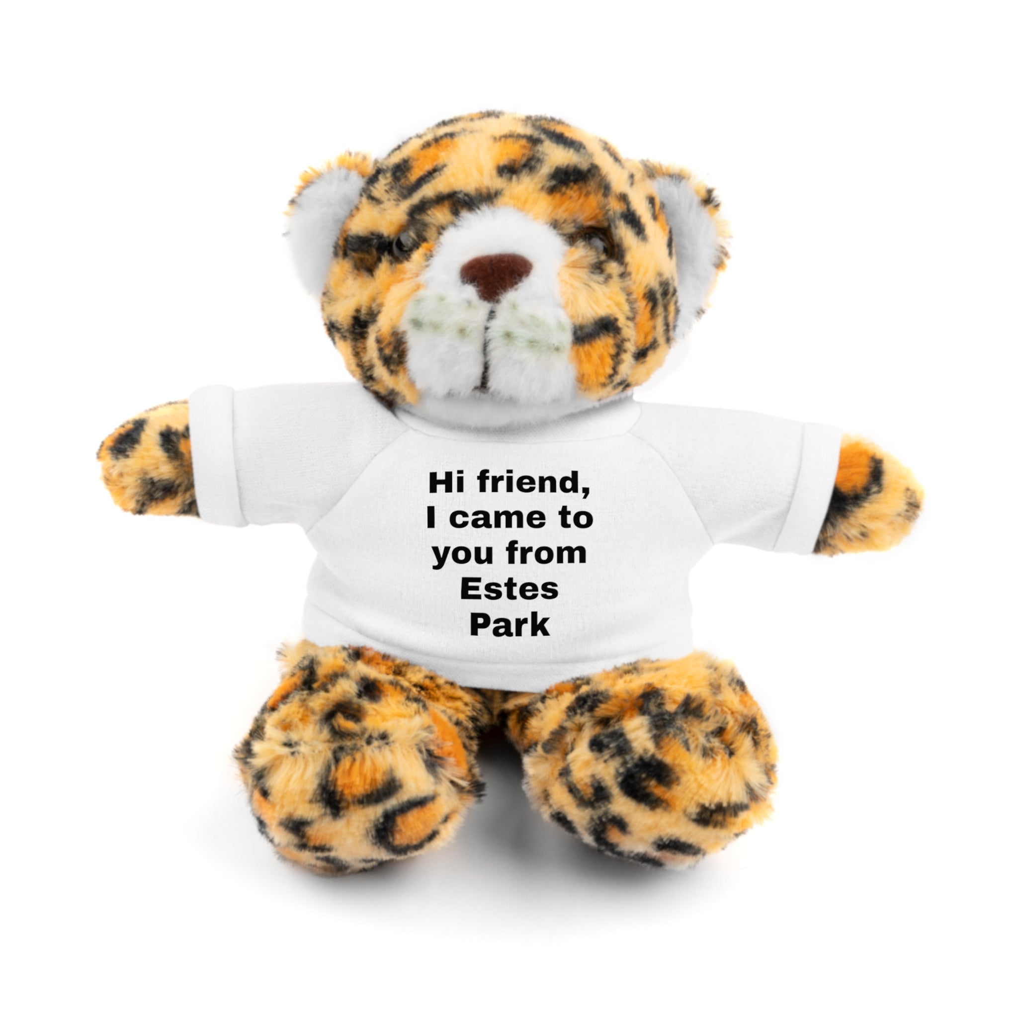 Stuffed Animal with Tee, Cute Bear Plushie, Personalized Gift for Kids, Souvenir from Estes Park, Adorable Cuddle Buddy, Cute Toy for [...]