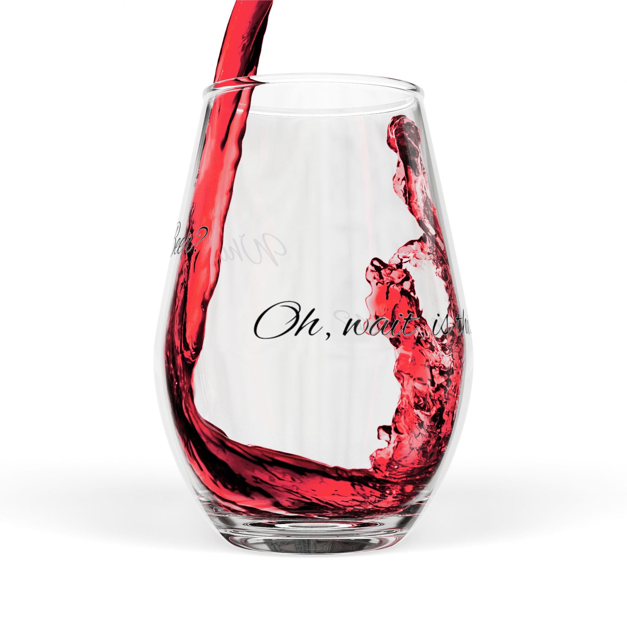 Engraved Stemless Wine Glass